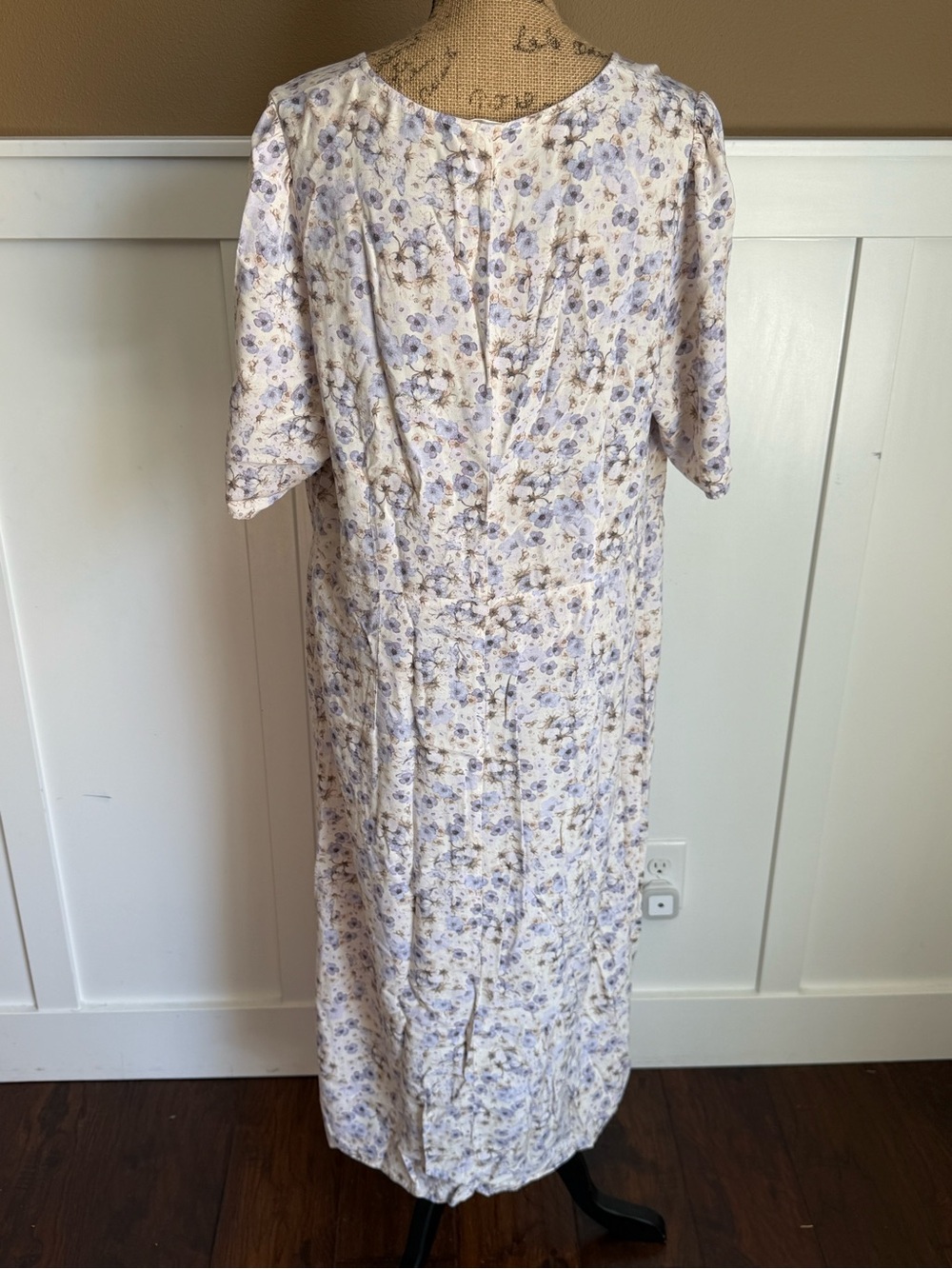 Boho Floral Maxi Dress Prairie Dress Cottage Chic Romantic Garden Party Dress - Picture 2 of 7